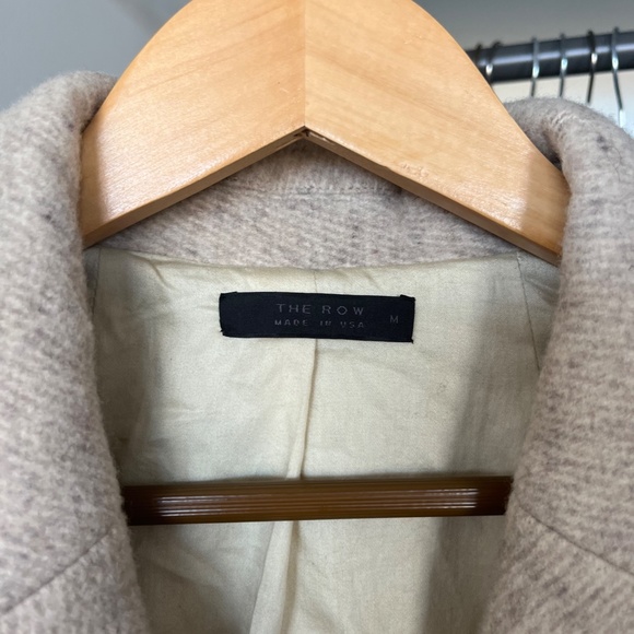 The Row Oatmeal Cashmere/Wool Long Coat - Picture 4 of 8